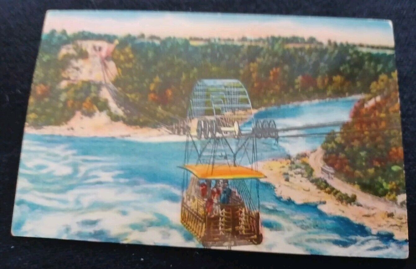 NY Postcard Aero Cable Car Over Whirlpool Rapids Niagara Falls  vintage 