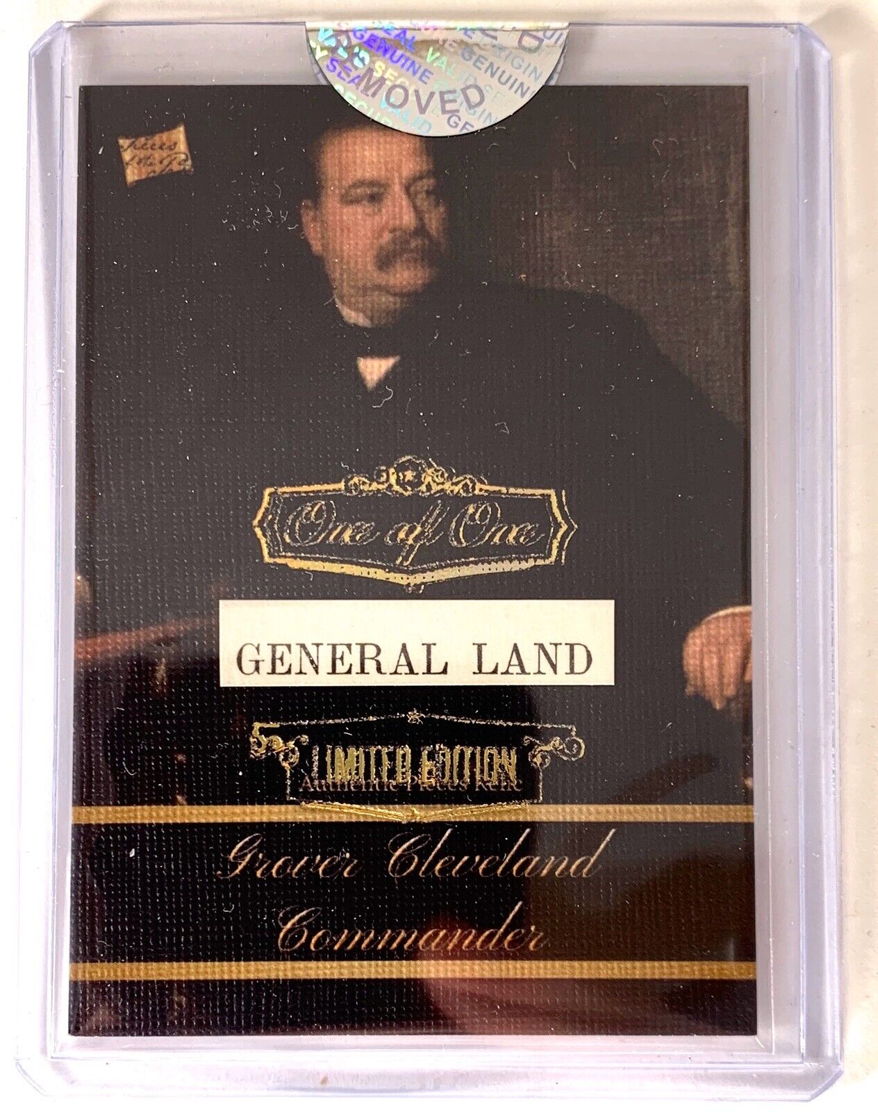 2020 THE BAR PIECES OF THE PAST GROVER CLEVELAND 1/1 LIMITED  AUTHENTIC RELIC
