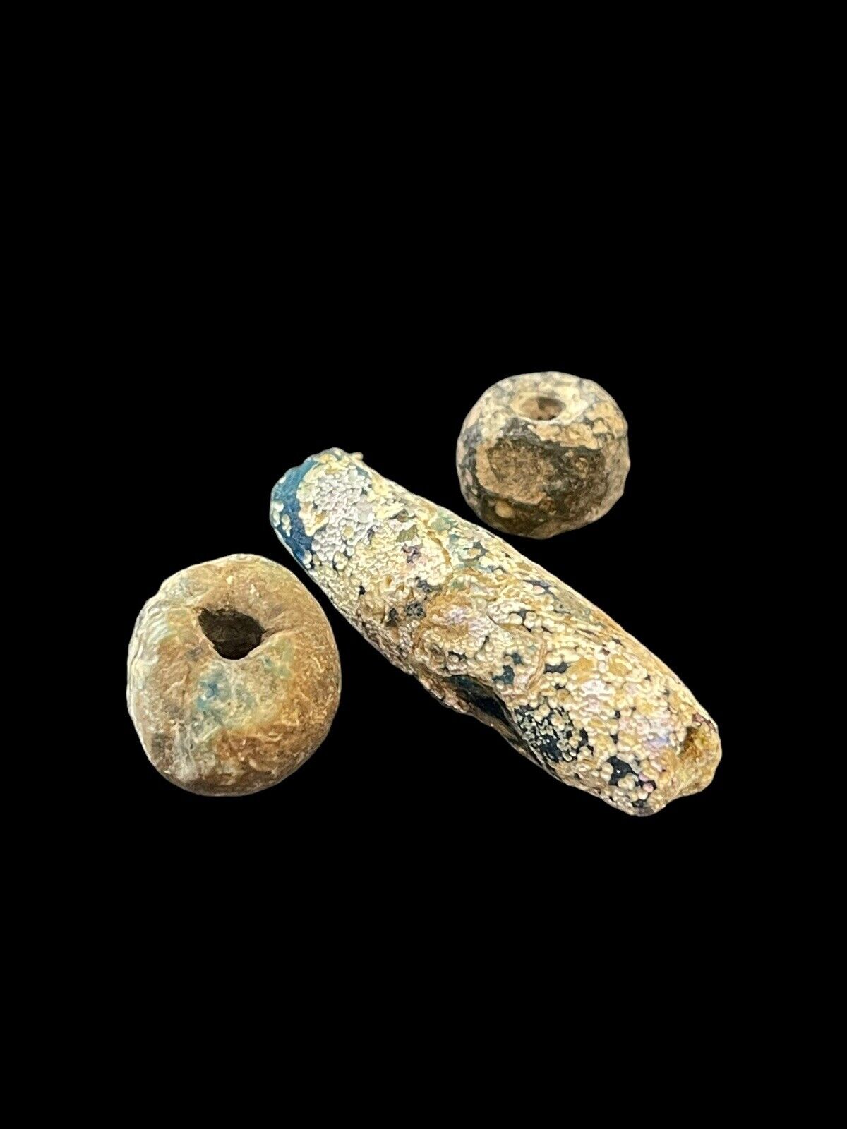 Antique authentic Roman glass beads lot ancient bead