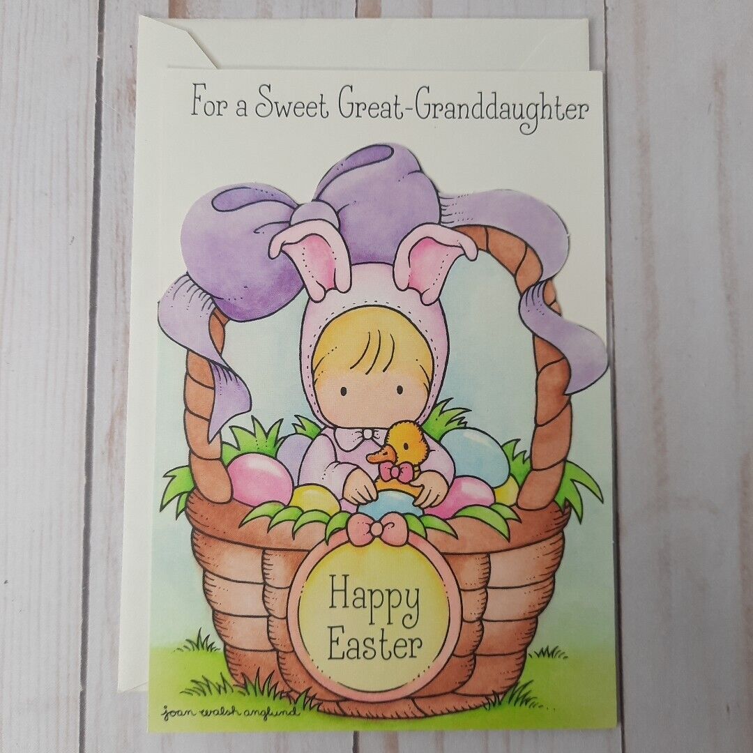 1984 Joan Walsh Anglund Hallmark Great-Granddaughter Easter Greeting Card Unused