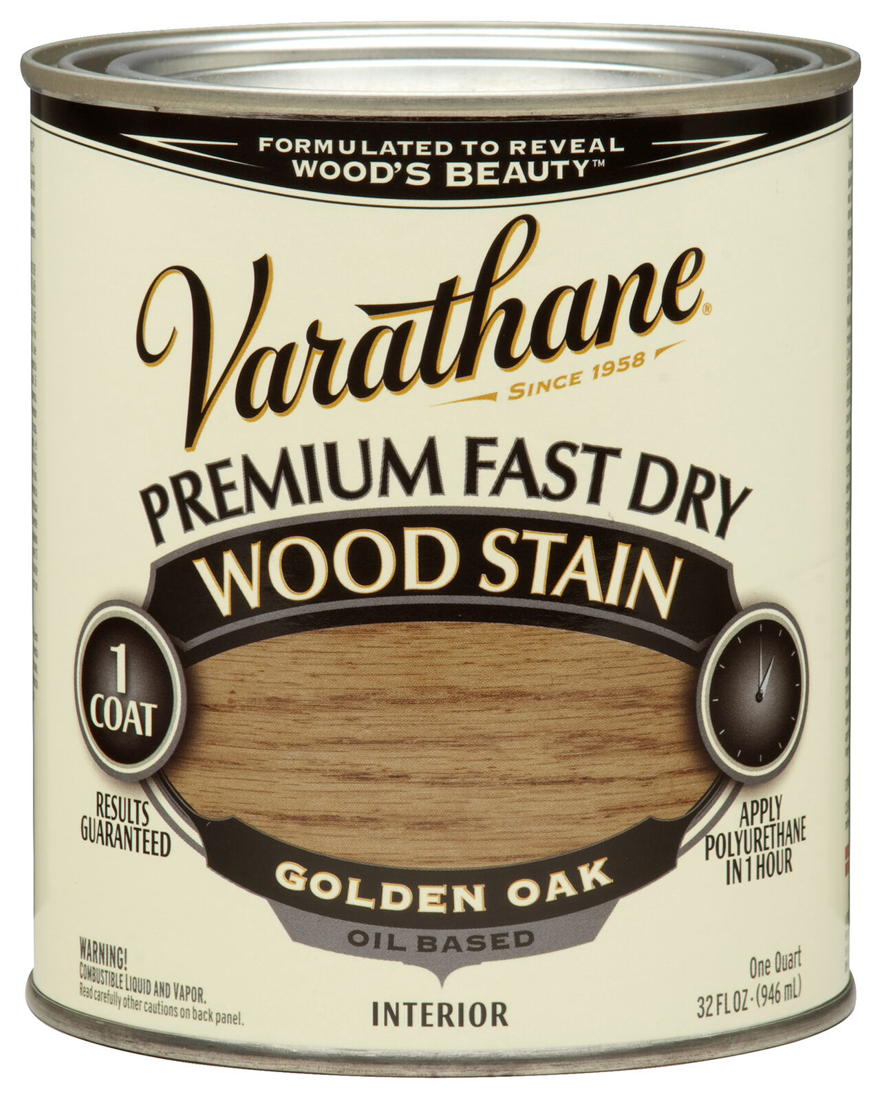 Varathane 262003 1 Qt. Golden Oak Fast Drying Stain,No 262003,  Rustoleum