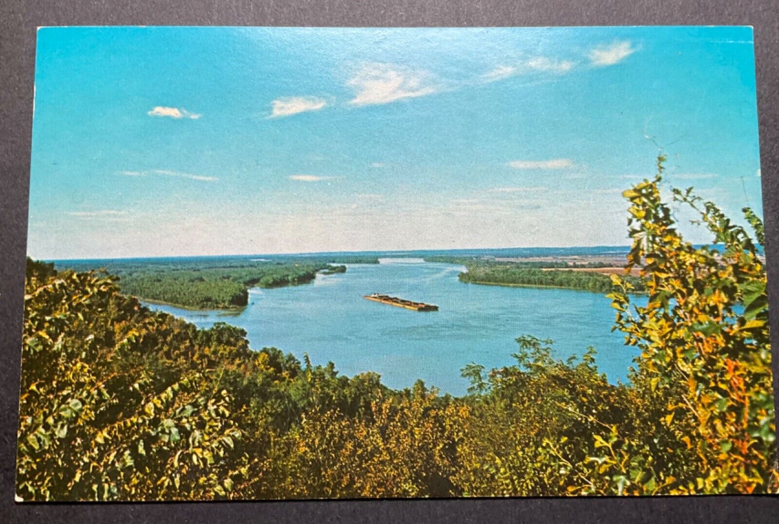 Missouri MO Postcard View Of Mississippi River From Louisiana