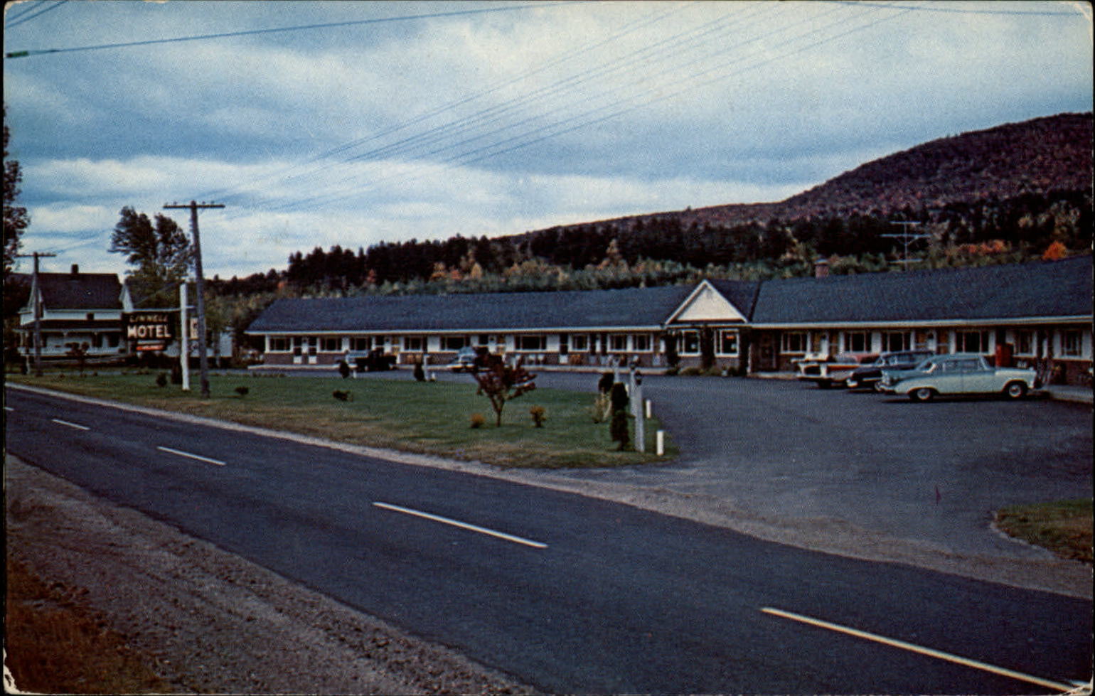 Linnell Motel Rumford Maine vintage cars ~ 1950s-60s postcard