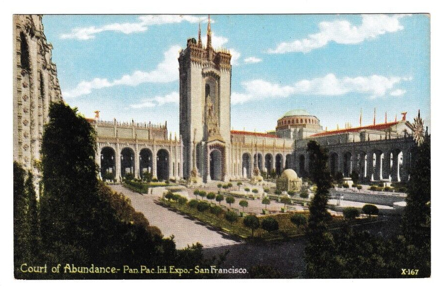1915 Postcard Court Of Abundance Panama Pacific Expo San Francisco CA UNP ~Pb273
