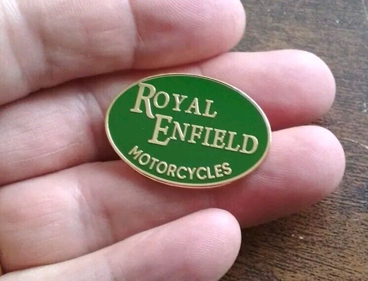Royal Enfield Motorcycles Badge Nice Green & Gold Design