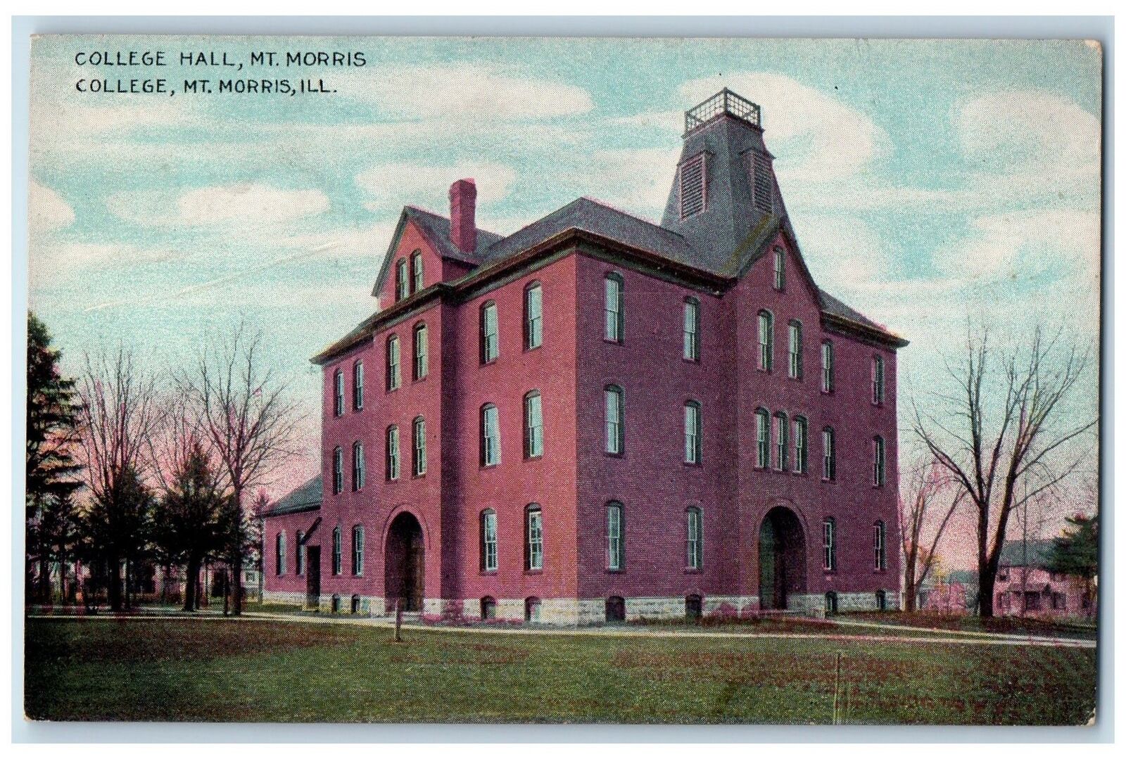 c1910s College Hall Mt. Morris College Mt. Morris Illinois IL Unposted Postcard
