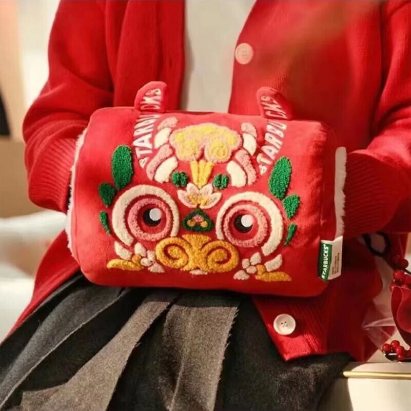 New Starbucks China 2024 Year of Dragon Red Hand Pillow