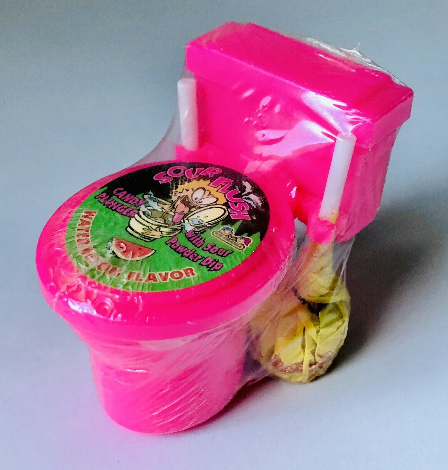 Vintage 2002 Kidsmania SOUR FLUSH Toilet HOT PINK Candy Container FIRST EDITION