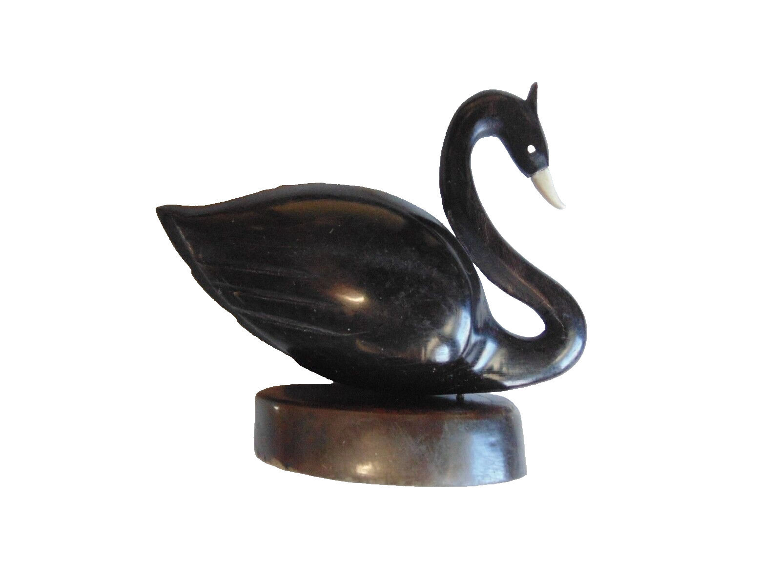 Vintage Carved Swan Bird Duck Figurine ~ Art Deco ~  Retro ~ Bakelite? Wood?  ~