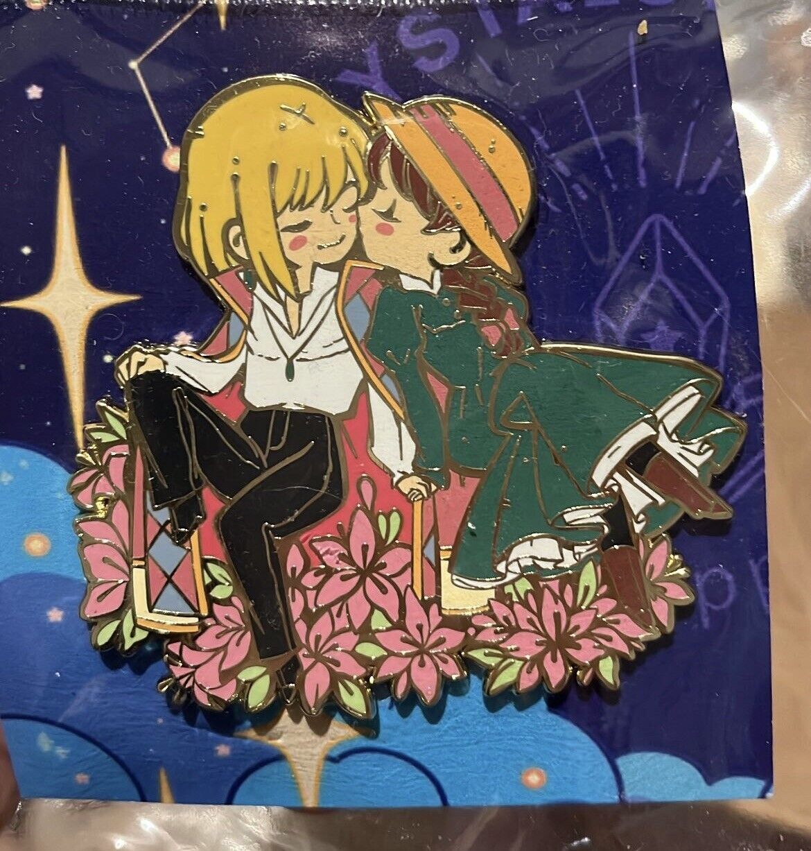 Ghibli Howl's Moving Castle Howl and Sophie Enamel Pin