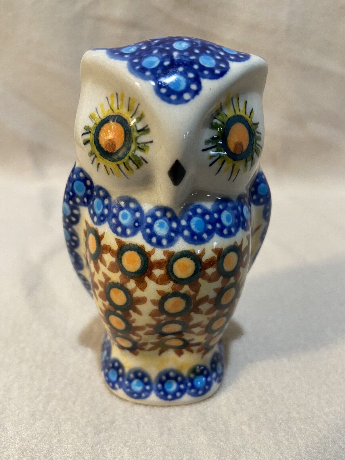 Handmade Kalich Polish Pottery Owl