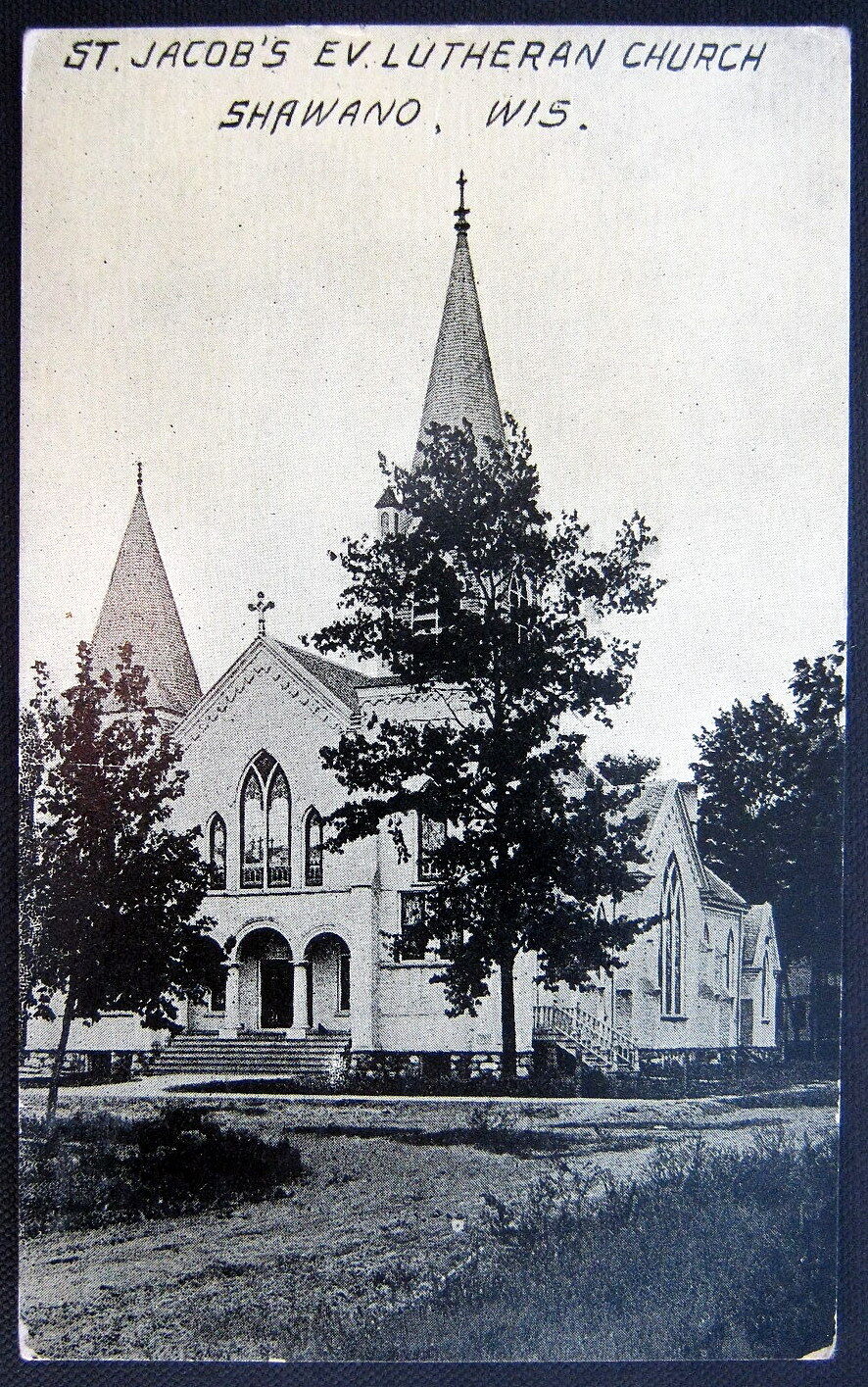 SHAWANO Wisconsin ~ 1900\'s ST. JACOB\'S EVANGELICAL LUTHERAN CHURCH