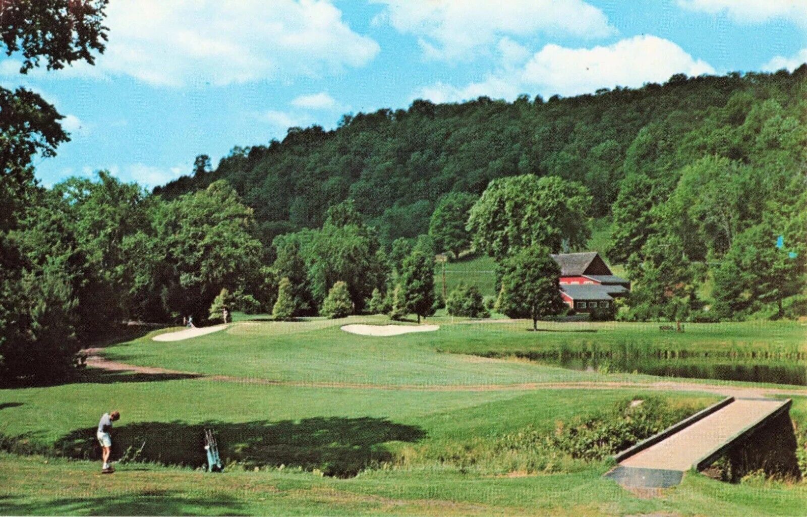 Golfing at Woodstock Country Club - Woodstock Vermont VT - Postcard