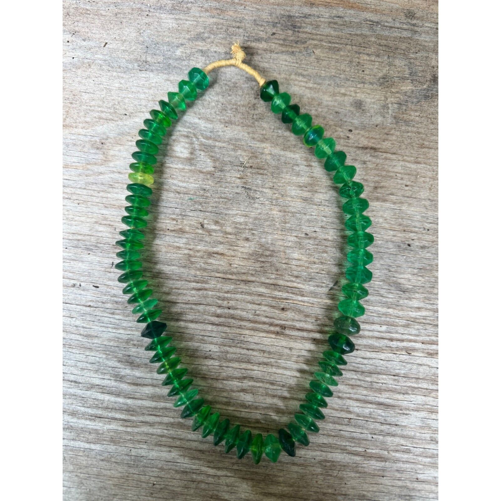Green Vaseline Glass Beads Czech Republic