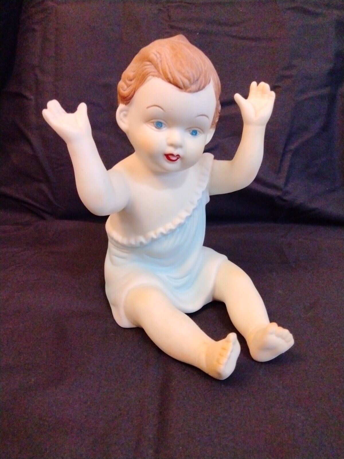 Vintage Artmark Bisque Porcelain Piano Baby 7” Inches