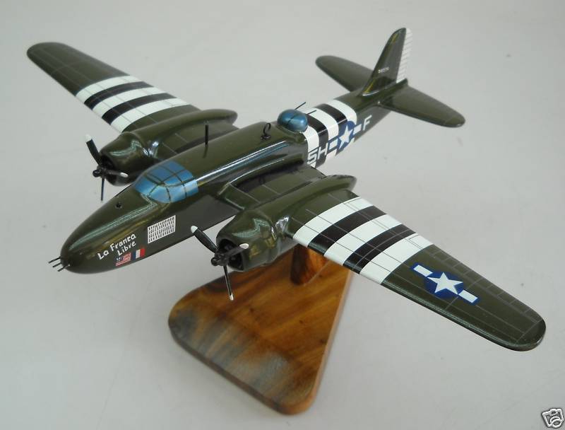 A-20-G Havoc Douglas WWII A20G Airplane Desk Wood Model Big New