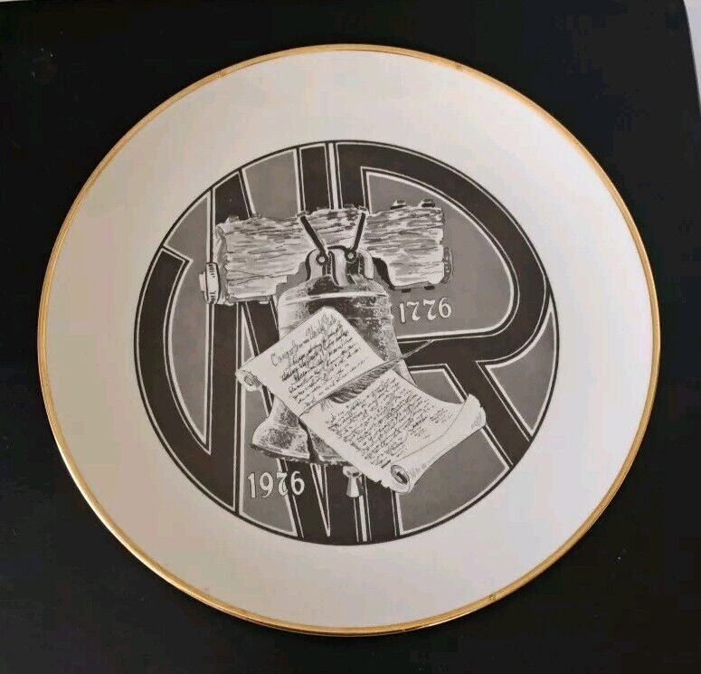 Vernon Wood Reproductions Bicentennial Ceramic Plate 1776-1976 Doylestown, PA