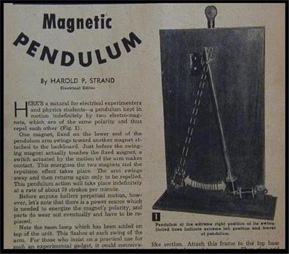 MAGNETIC PENDULUM How-To build PLANS Great Science Fair project