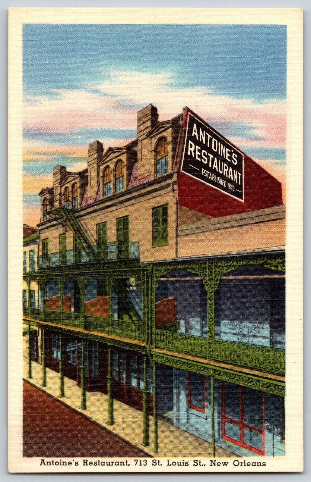 New Orleans, Louisiana - Antoine\'s Restaurant and Dining - Vintage Postcard