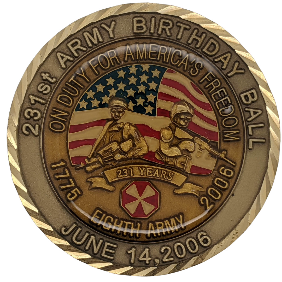 Vintage 231st Army Birthday Ball Challenge Coin 6.14.2006 Challenge Coin #176