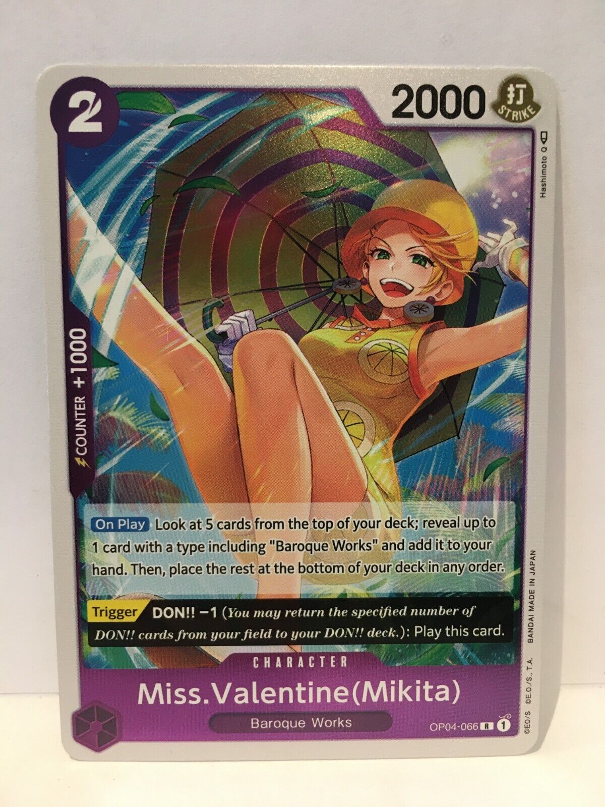 Miss. Valentine (Mikita) OP04-066 R (Foil Version) One Piece Trading Card Game