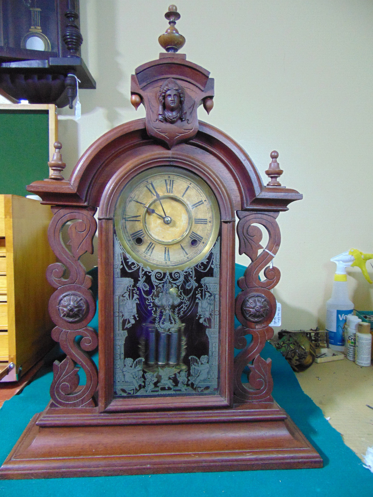 Antique Rare EN Welch Parlor Clock-Runs/Strikes&Original