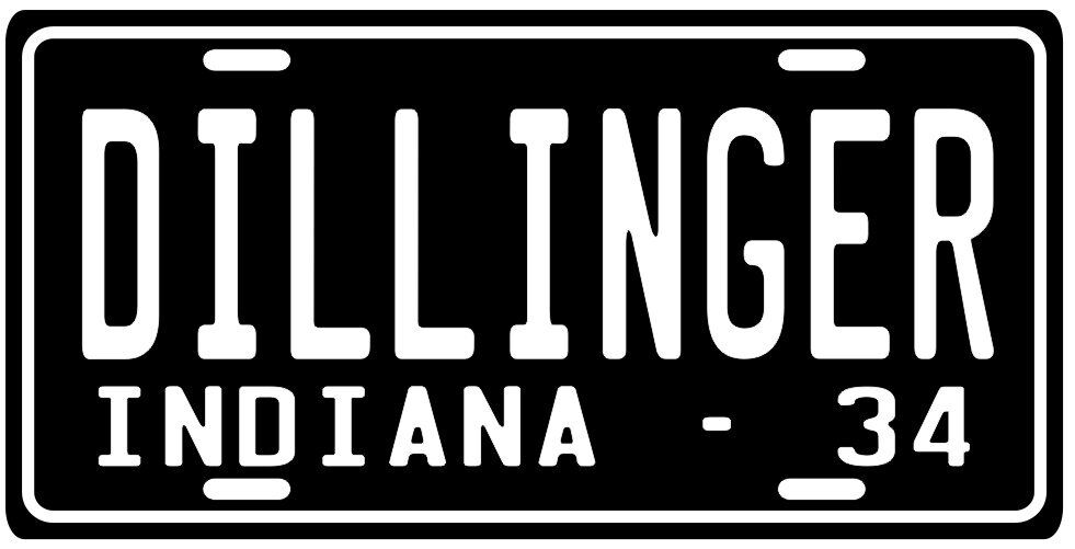 John Dillinger Great Depression Era Gangster 1934 Indiana License Plate