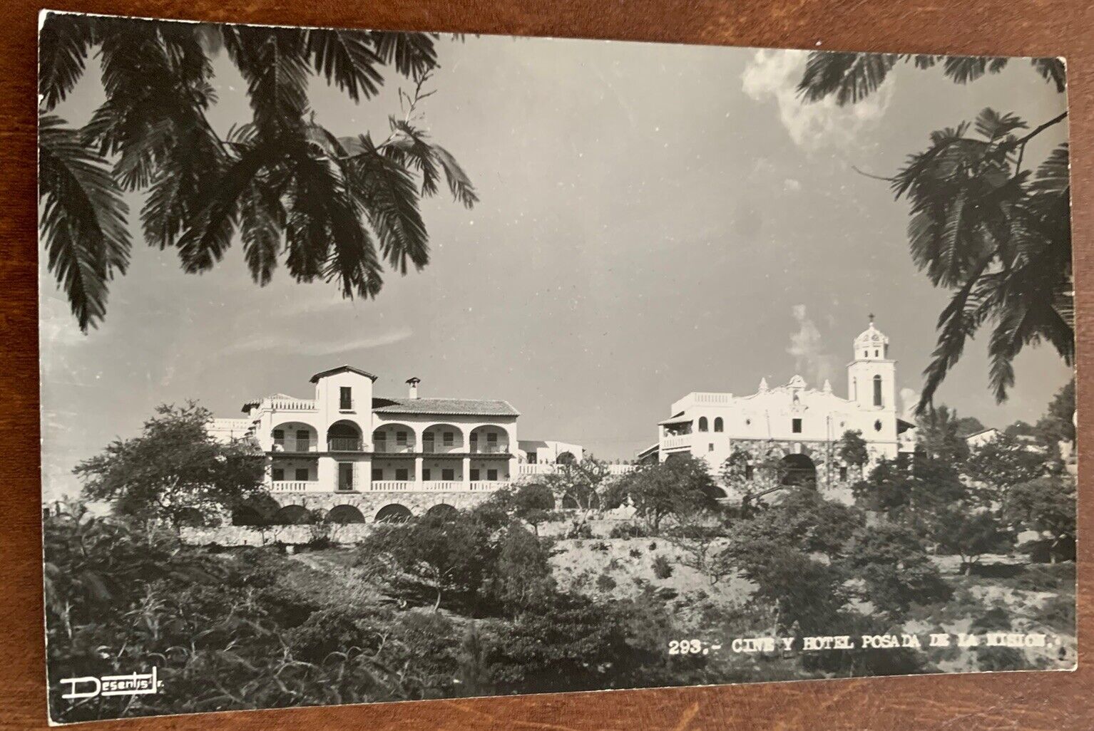 RPPC Photo Postcard Cine y Hotel Posada de la Mision Taxco Guerrero Mexico