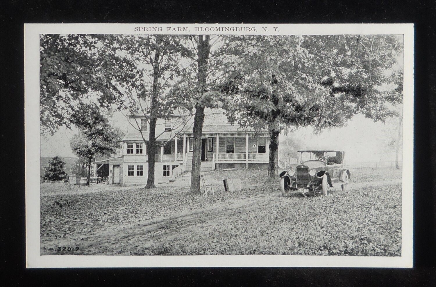 1920s Spring Farm Antique Car Bloomingburg NY Sullivan Co Postcard New York