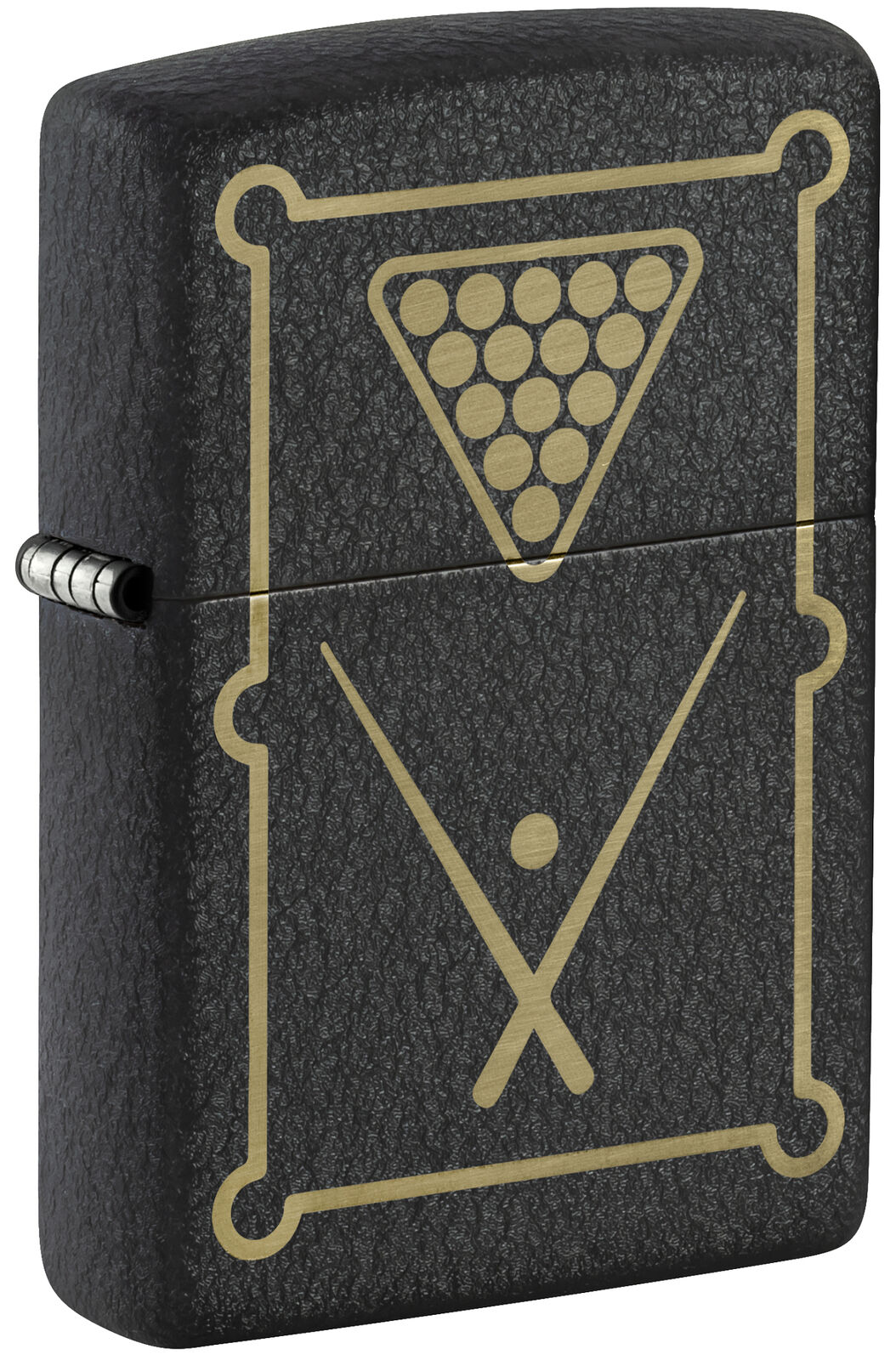 Zippo Billiards Design Black Crackle Windproof Lighter, 48672
