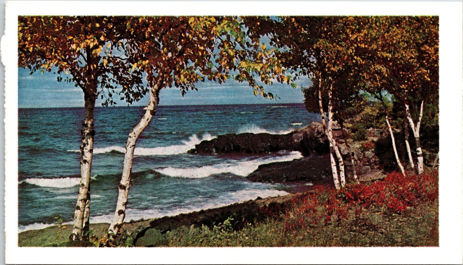 Copper Harbor Lake Superior Michigan Vintage American Oil Postcard 1969