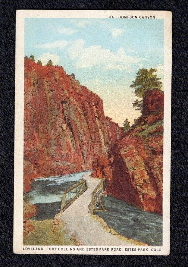 Estes Park CO Colorado Big Thompson Canyon Vintage Larimer County Postcard