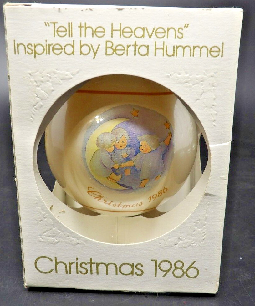 Vintage 1986 SCHMID Berta Hummel \'TELL THE HEAVENS\' Christmas Ornament w/Box