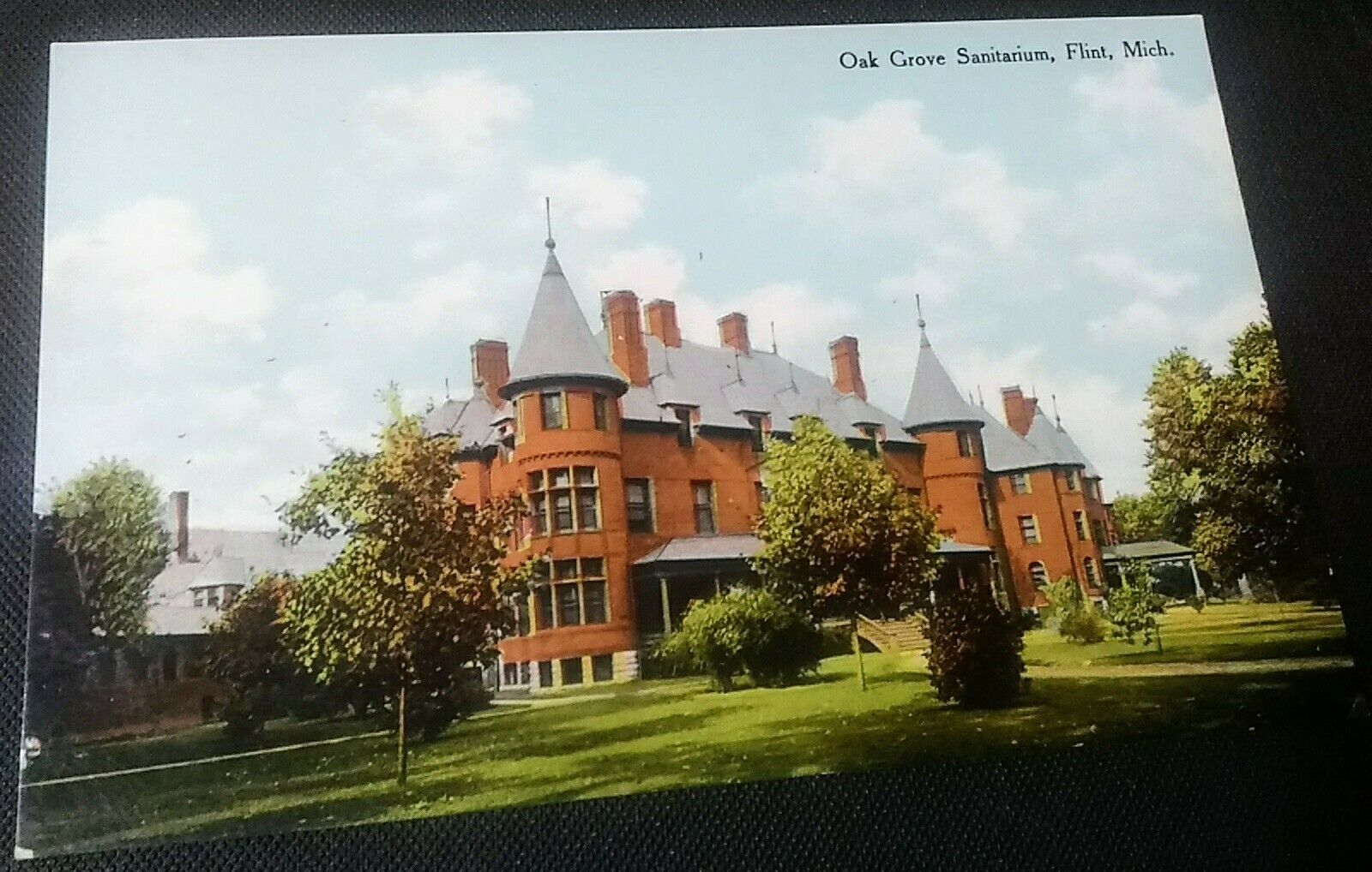 Oak Grove Sanitarium, Flint Michigan MI Vintage Postcard PC