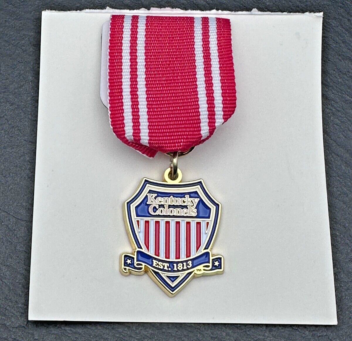 HONORABLE ORDER OF KENTUCKY COLONELS 2020 RED & BLUE RIBBON MEDAL B165