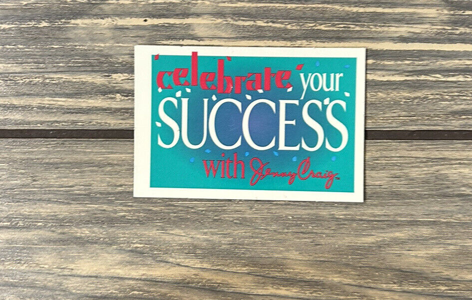 Vintage Celebrate Your Success With Jenny Craig Refrigerator Magnet 3” X 2”