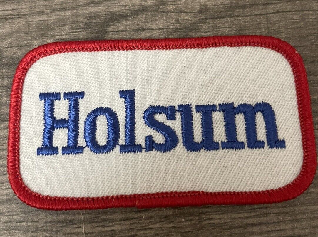 HOLSUM VINTAGE EMBROIDERED SEW ON ONLY PATCH BAKERY BREADS 3 1/2