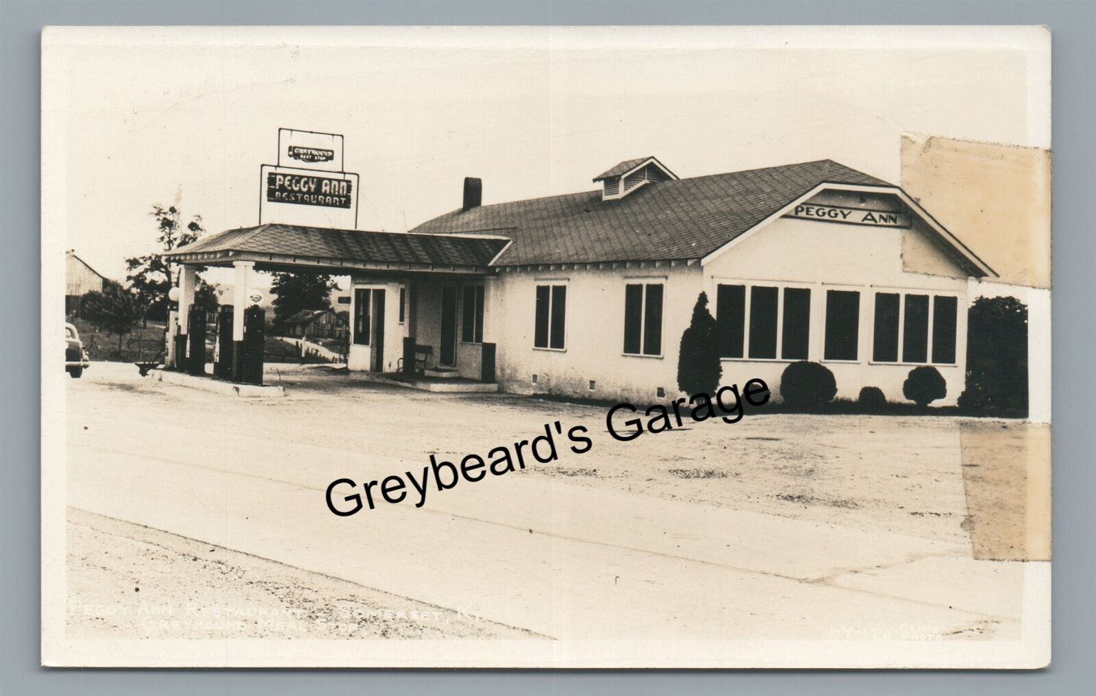 RPPC Peggy Ann Restaurant Diner Gas Station SOMERSET KY Real Photo Postcard