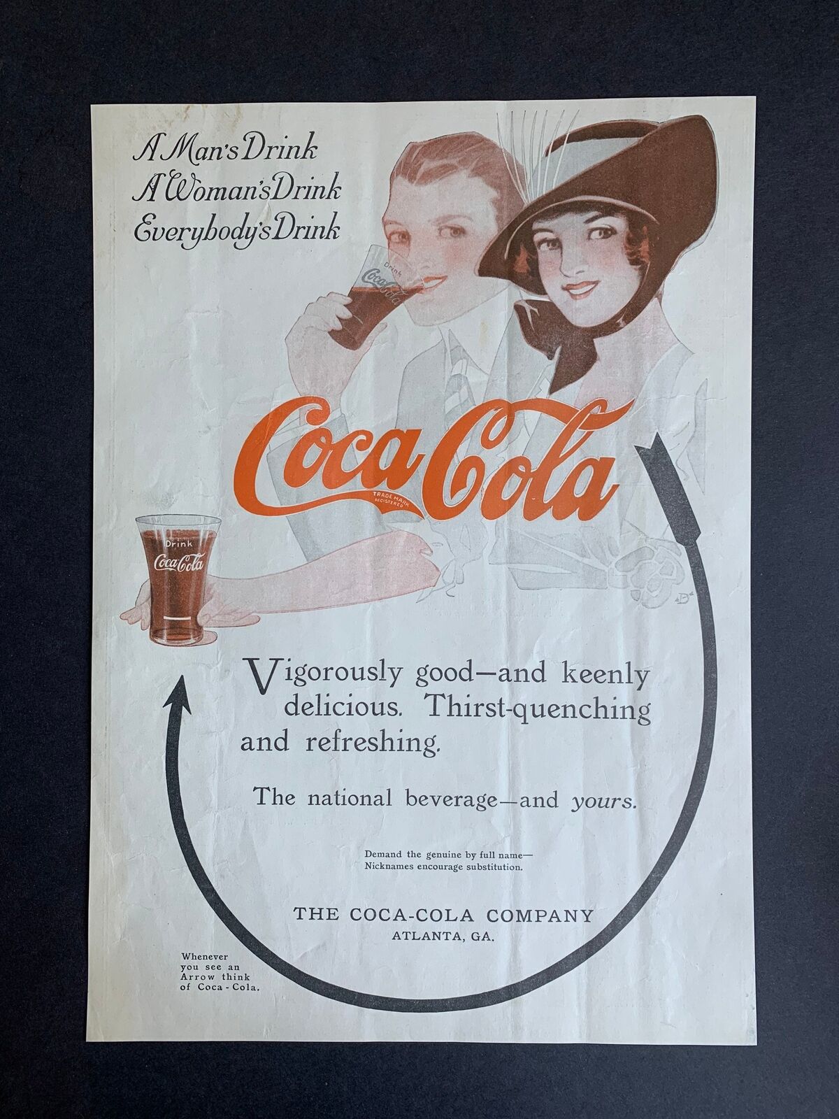 Rare 1914 Coca-Cola Print Ad