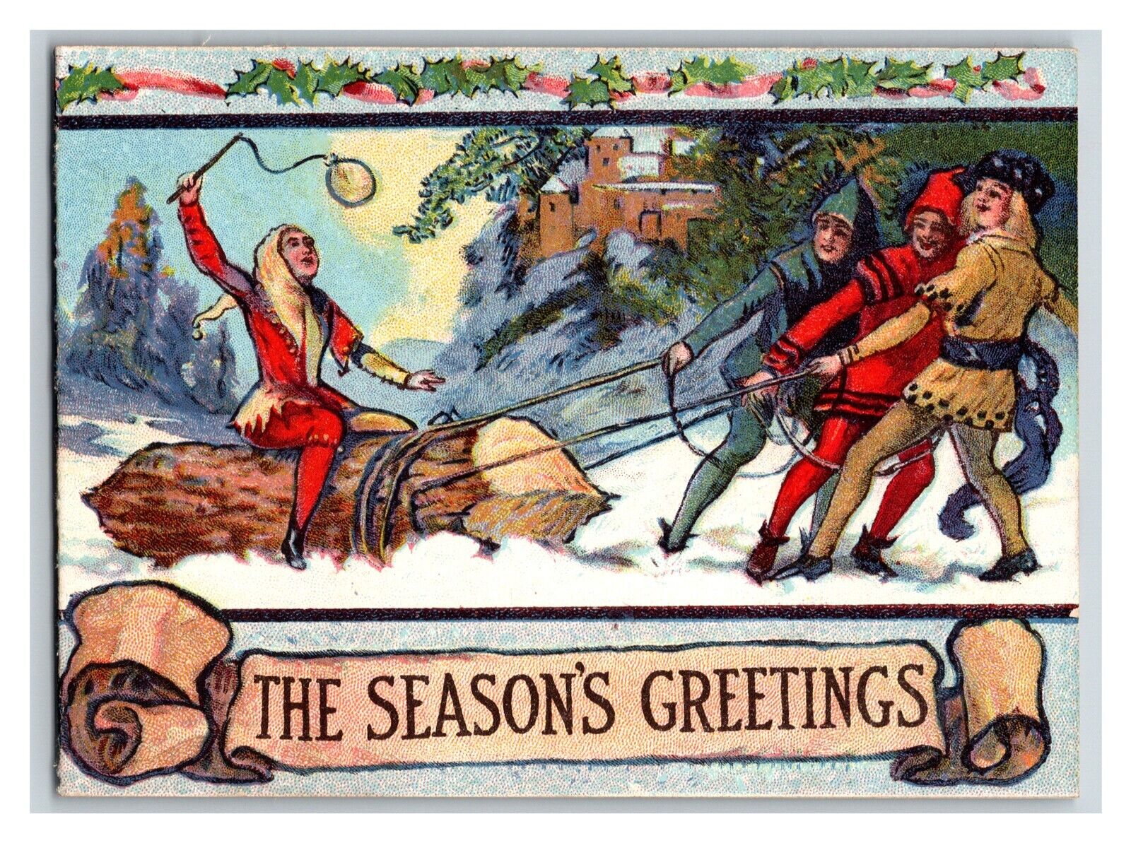 1913 Farm Journal Subscription Chromolithographed Christmas Gift Card 