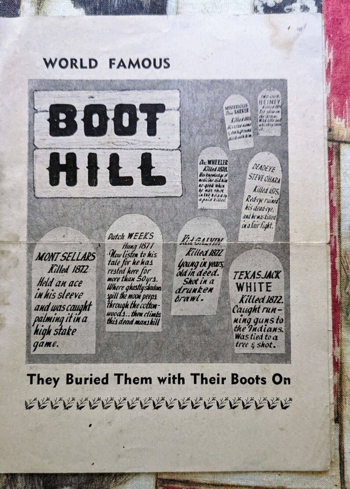 Vintage Antique Travel Brochure For Dodge City Kansas Boot Hill