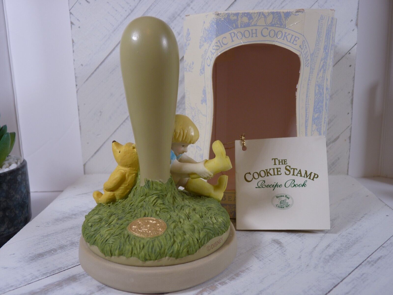 Vintage Disney Winnie the Pooh Cookie Stamp with Christopher Robin - J3