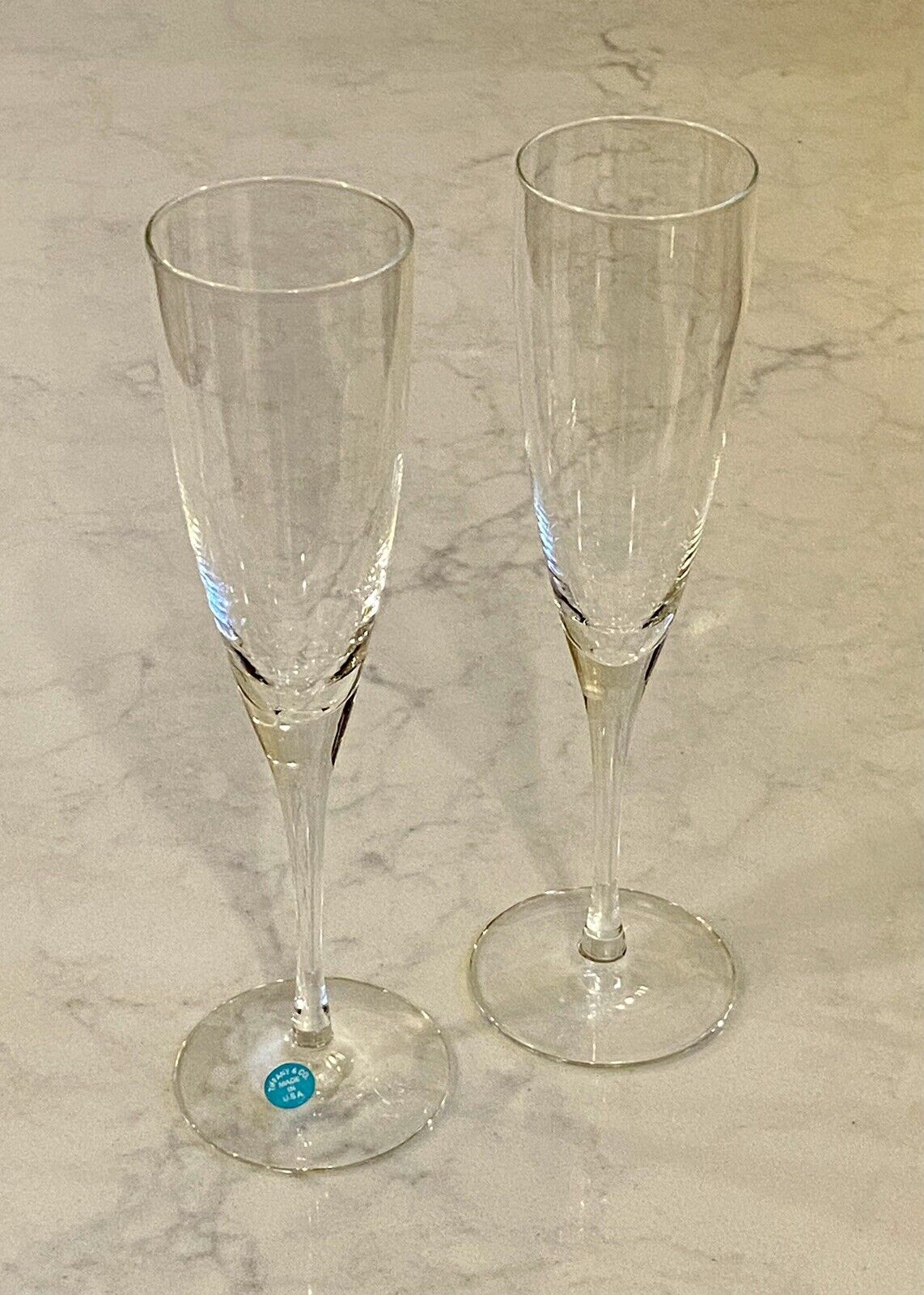 Pair of Tiffany & Co. Champagne Flutes 9\