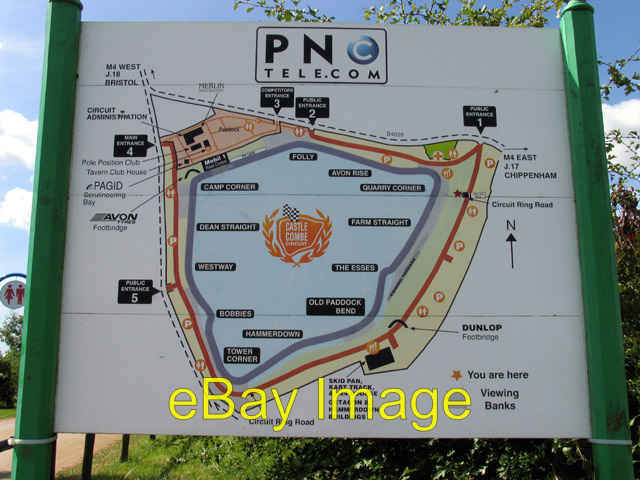 Photo 6x4 Castle Combe Racing Track Layout This board explains the track  c2005