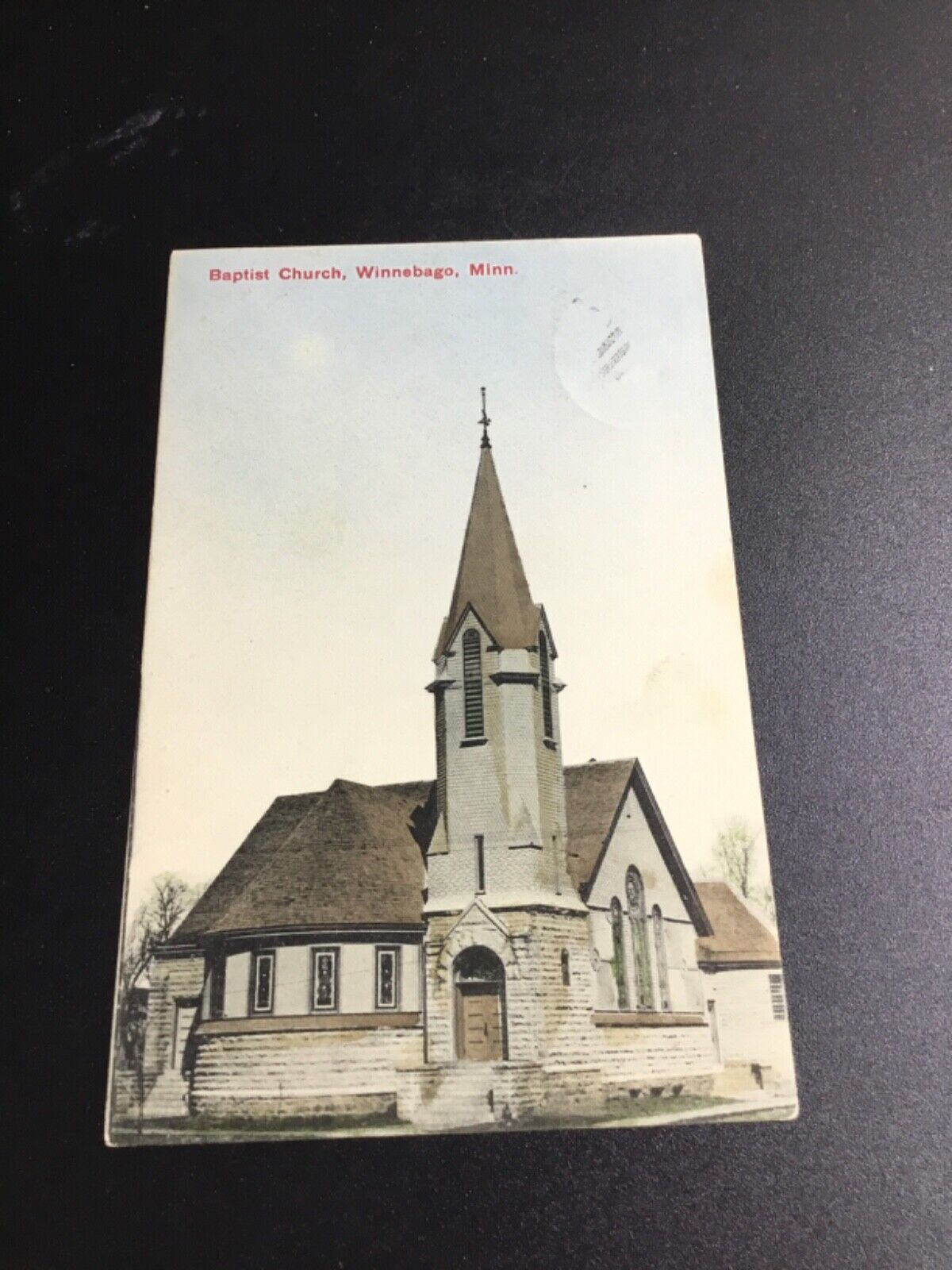 1920 Winnebago, MN Postcard - Baptist Church 844