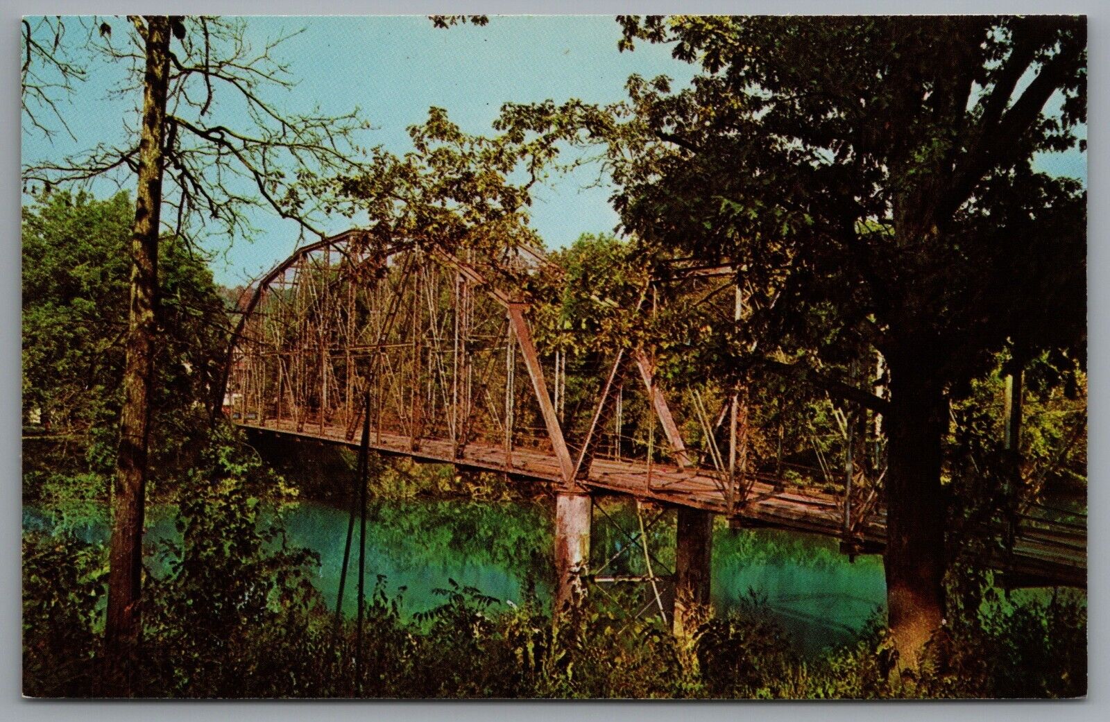 Hardy Arkansas Old Bridge Spring River c1964 Chrome Postcard