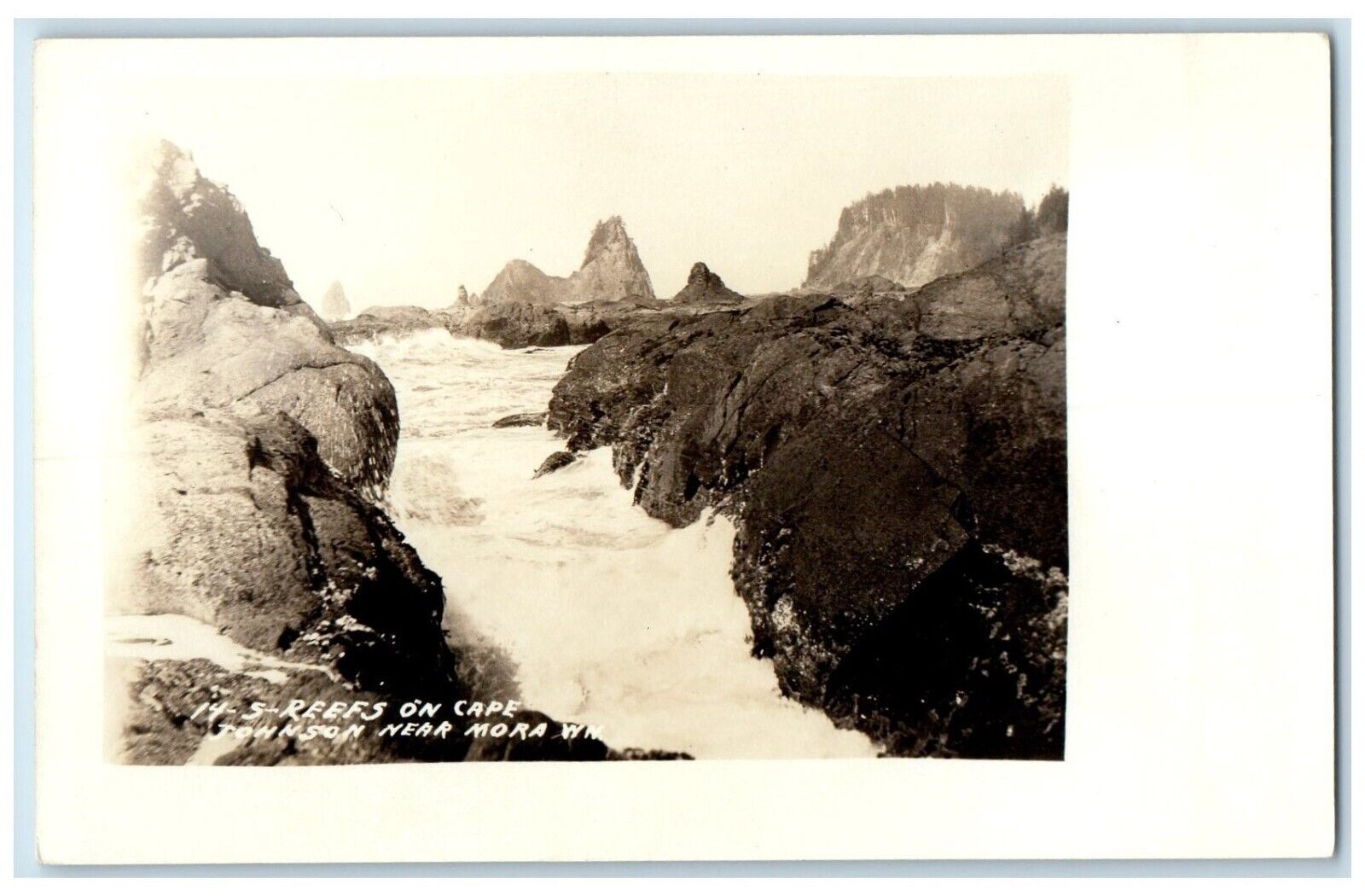c1910's Cape Johnson Reefs Near Mora Washington WA RPPC Photo Antique Postcard