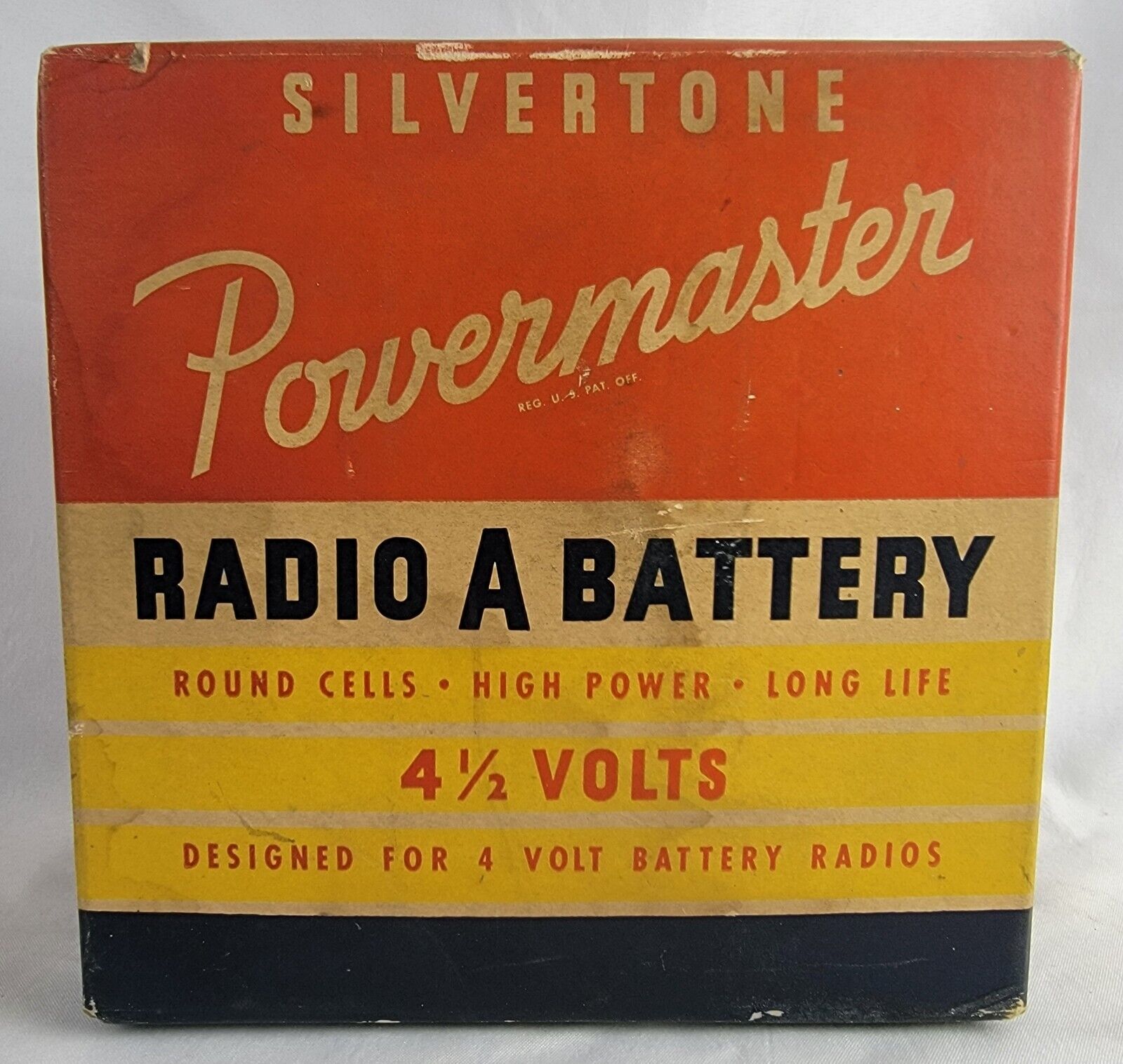 RARE Vtg SILVERTONE Powermaster Radio A BATTERY 4.5 Volts
