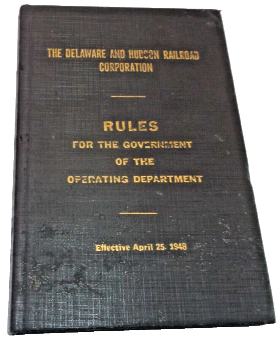 APRIL 1948 DELAWARE & HUDSON D&H BOOK OF RULES