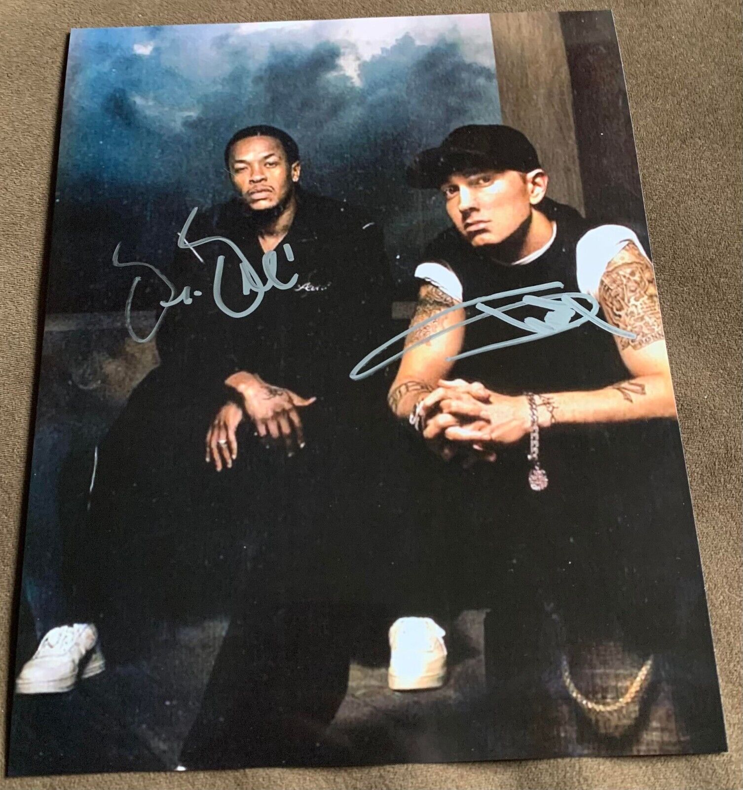 Eminem and Dr Dre Autographed Photo, 8x10 with COA,